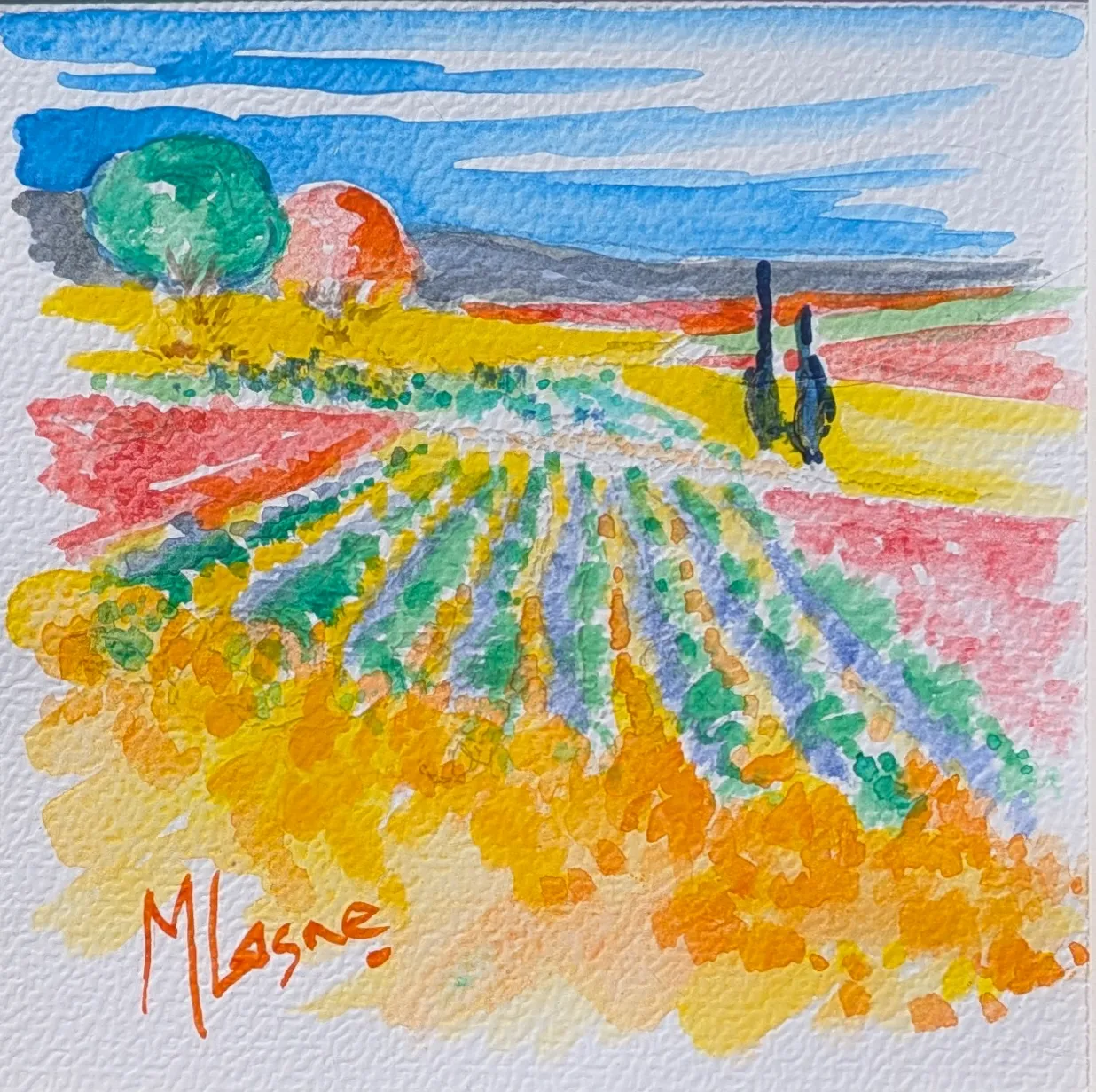 Peinture Les vignes ensoleillées